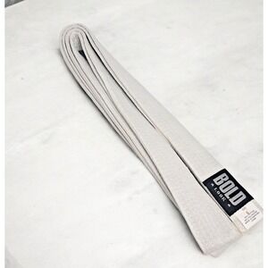 White Karate Bold Look Belt Size 6 Martial Arts - NEW OPEN BOX